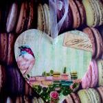 Wooden Heart with bird and ..