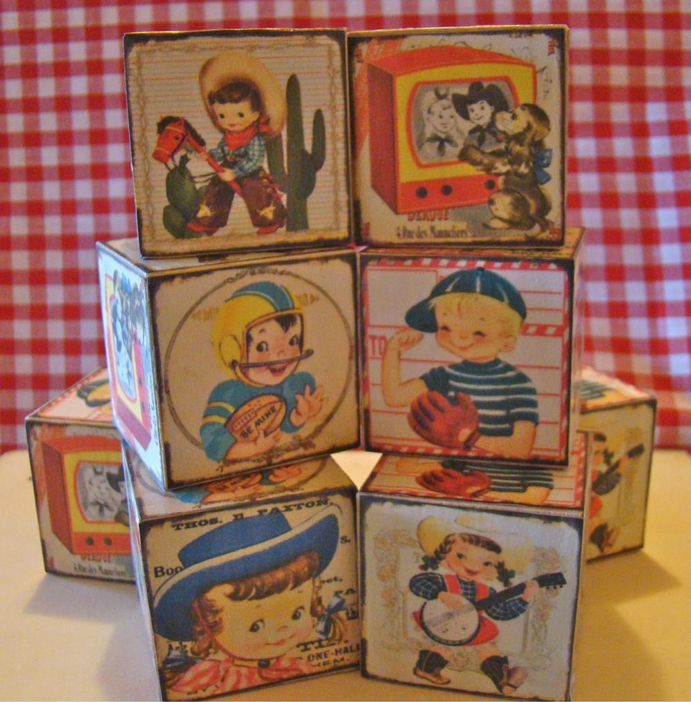 All American 50's Wooden Blocks