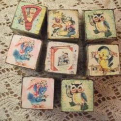 Retro 50's Wooden Building Blocks