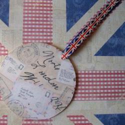 Jubilee Union Jack Wooden Bag and Luggage Tag